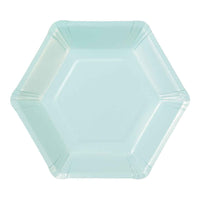 we heart pastels hexagonal plates 12 pk 6 designs 18cm diameter 1 - Talking Tables