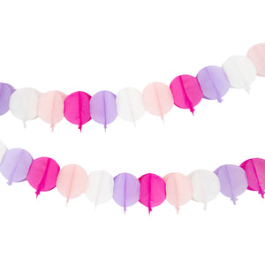 Pink & Purple Paper Balloon Garland, 3m - 3 Pack