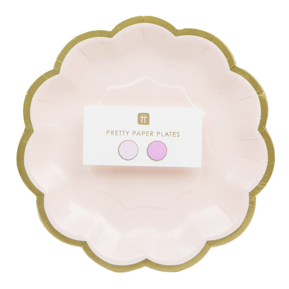Pink and gold paper on sale plates
