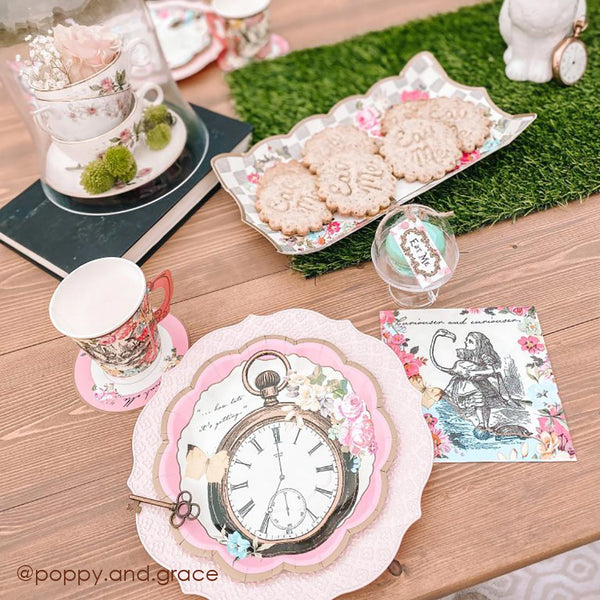 Alice in Wonderland Illustrated Paper Plates