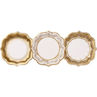 Vintage Gold Medium Paper Plates - 12 Pack