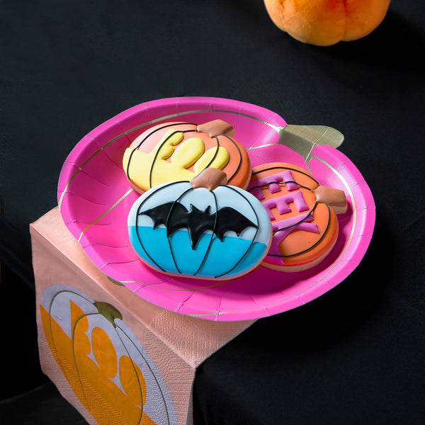 Pumpkin Paper Plates - 8 Pack