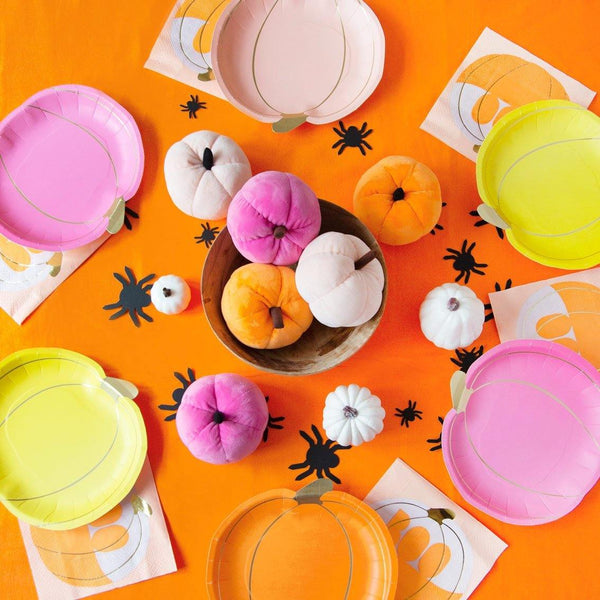 6 Velvet Pumpkin Table Decorations - Talking Tables UK Public