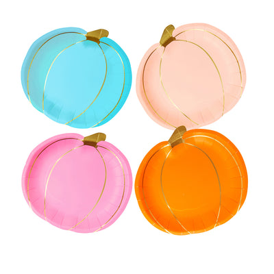 Pumpkin Paper Plates - 8 Pack