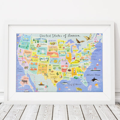 Map of the USA Jigsaw Puzzle - 1000 Pieces