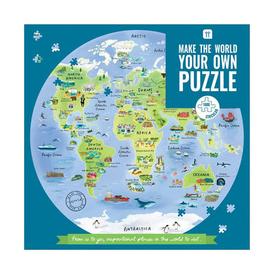 Circular World Map Puzzle 1000 Pieces - Talking Tables UK Public