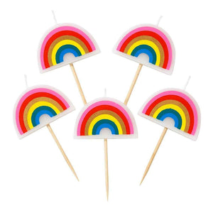 rainbow brights rainbow shaped candles - Talking Tables