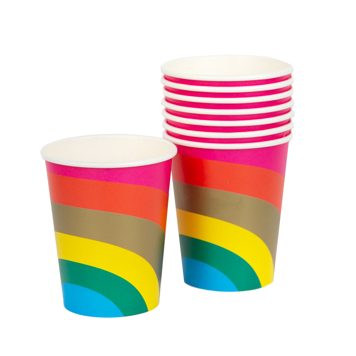 Birthday Brights Rainbow Paper Cups - Talking Tables UK