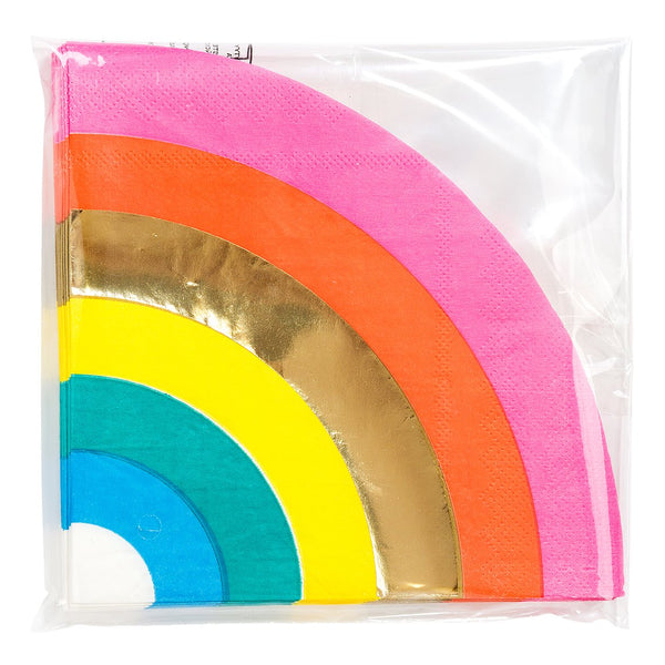 Birthday Brights Rainbow Shaped Napkins