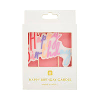 Rose Large Happy Birthday Candle - Talking Tables UK Public