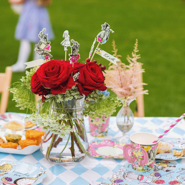 Alice in Wonderland Mad Hatter Party Cake Toppers