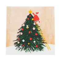 Santa Christmas Tree Napkins - 20 Pack