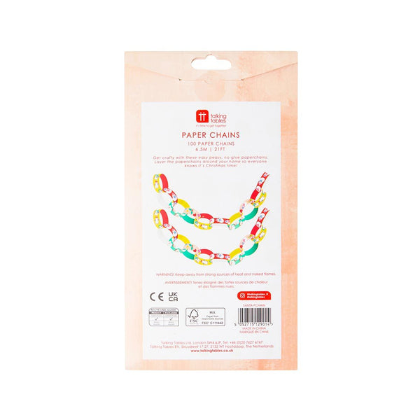 Christmas Paper Chains - 100 Pack