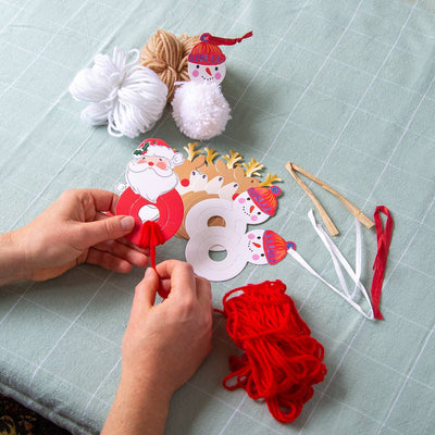 Make Your Own Christmas Pompom Decorations - 6 Pack