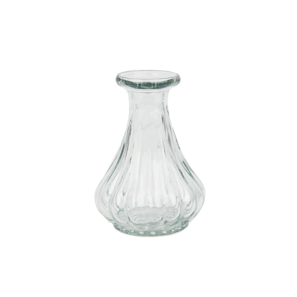Small Clear Recycled Glass Bud Vase