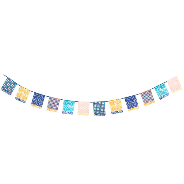 Moroccan Souk Blue Paper Garland - 3m