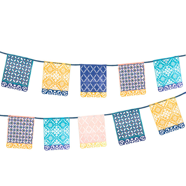 Moroccan Souk Blue Paper Garland - 3m