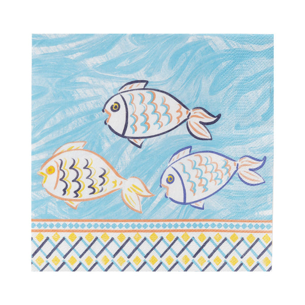 Moroccan Souk Fish Paper Napkins - 20 Pack