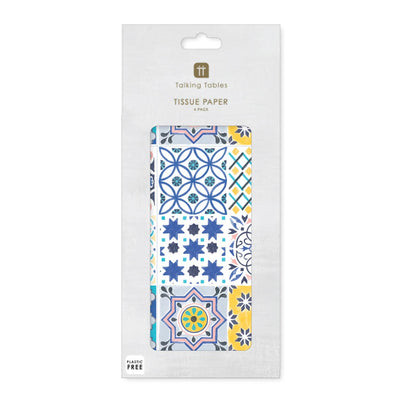 Moroccan Souk Mosaic Tissue Paper - 4 Sheets