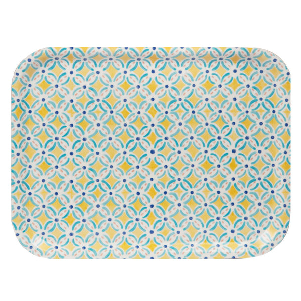 Moroccan Souk Yellow Wooden Tray