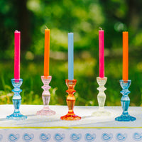 Green & Blue Dinner Candles - 12 Pack