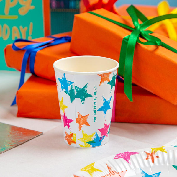 Birthday Brights Rainbow Star Cups