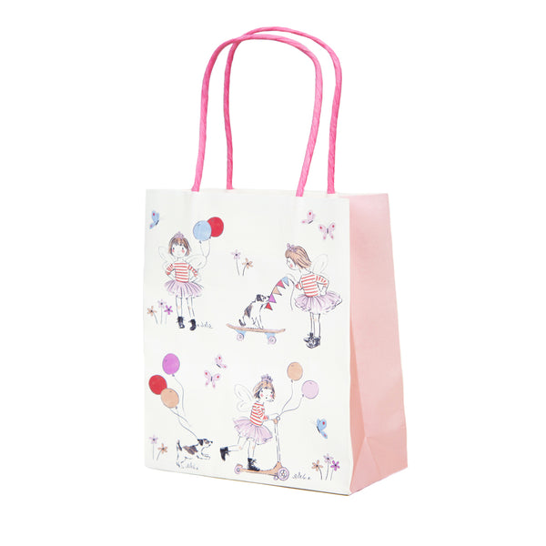 Tilly & Tigg Pink Paper Goodie Bags - 8 Pack