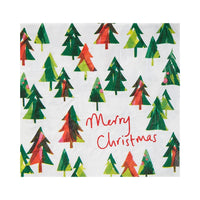 Scandi Green Christmas Tree Napkins - 20 Pack