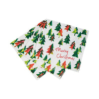 Scandi Green Christmas Tree Napkins - 20 Pack