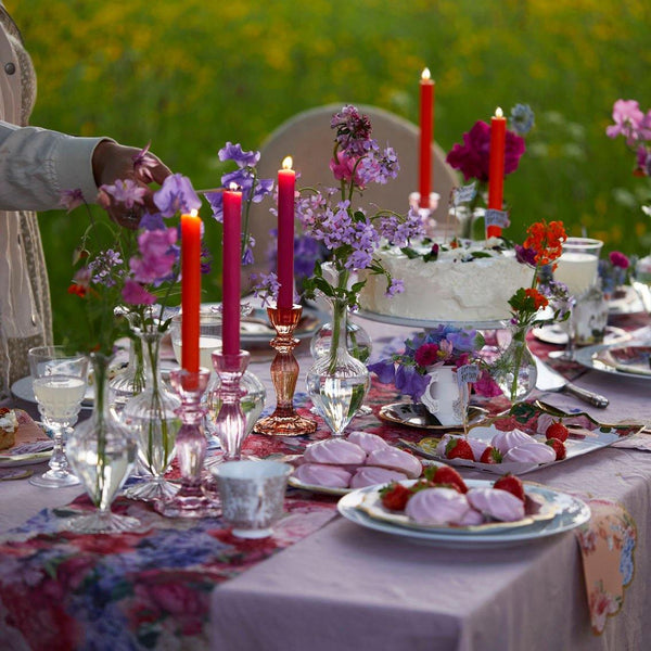 Boho Spice Orange and Pink Dinner Candles - Talking Tables UK Public