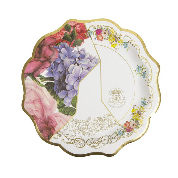 Vintage Floral Paper Plates - 12 pack