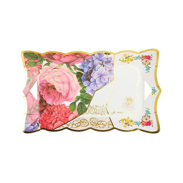 Floral Paper Serving Platter - 4 pack