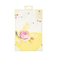 Yellow & White Floral Paper Table Cover