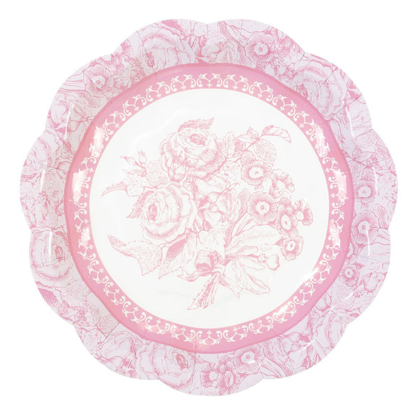 Multicoloured Floral Paper Plates - 12 pack