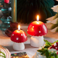 Small Red Mushroom Candle