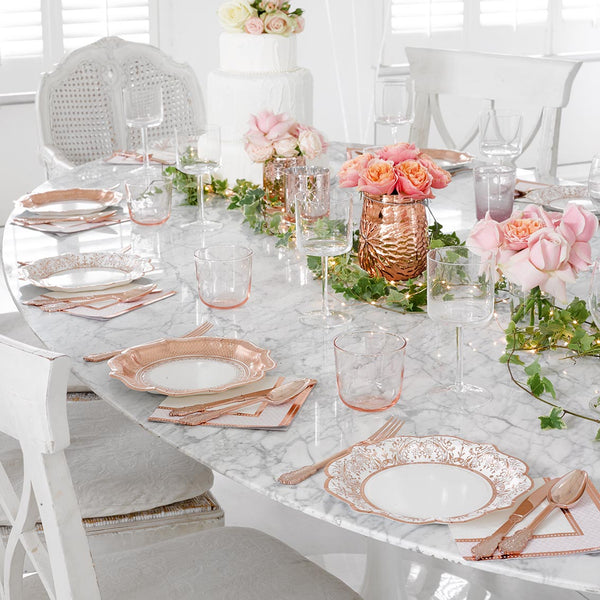 Party Porcelain Rose Gold Plate