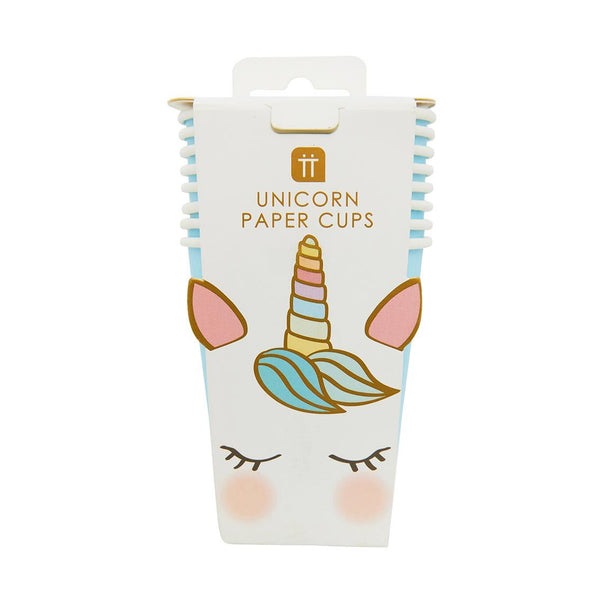 Unicorns Face Cups - 8 Pack