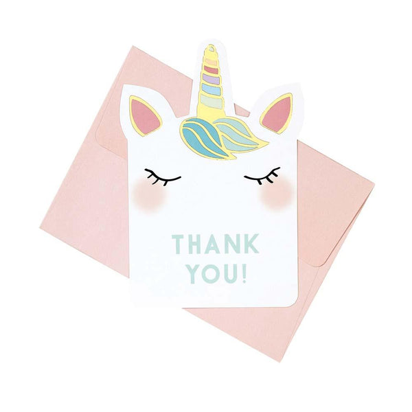 We Heart Unicorn Thank You Cards
