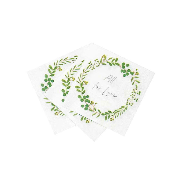 botanical bride cocktail napkins - Talking Tables