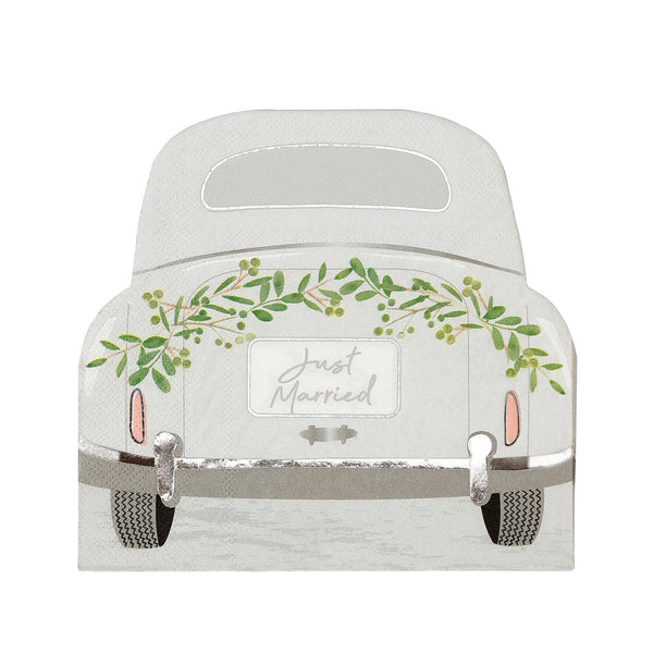 Botanical Bride Car Shaped Napkins