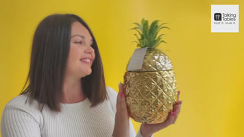 Gold Ceramic Pineapple Ice Bucket