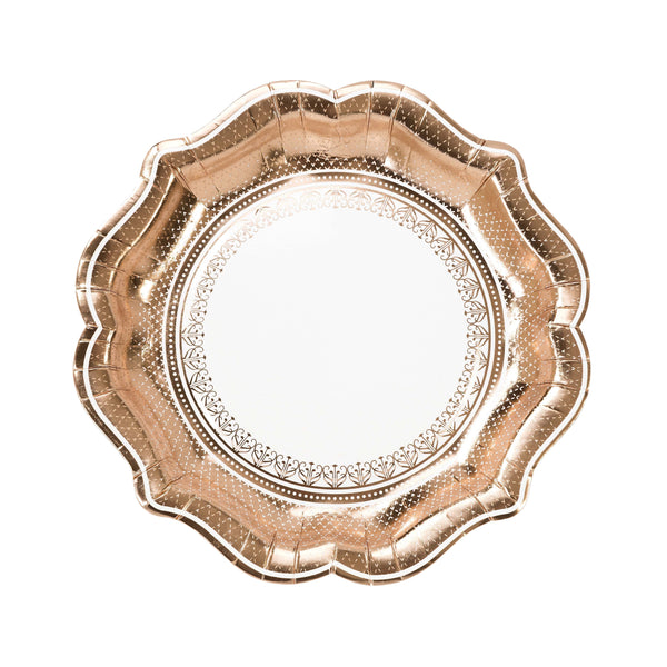 Party Porcelain Rose Gold Plate