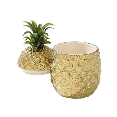 Gold Ceramic Pineapple Ice Bucket