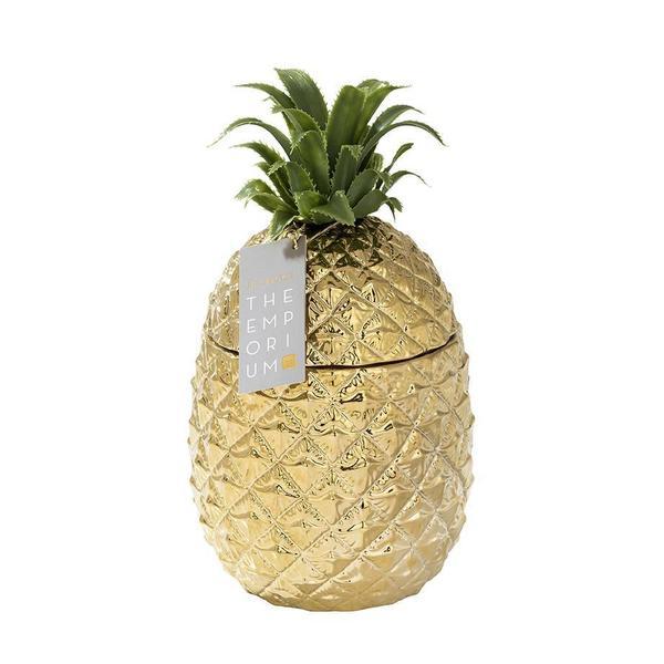 Gold Ceramic Pineapple Ice Bucket