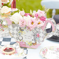 Pink Alice in Wonderland Card Teapot Vase