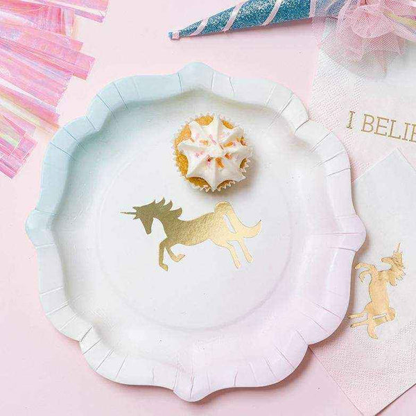 we heart unicorns plate 12pk 1 design - Talking Tables